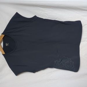 MEC shirt grey-navy Women's nylon blend Short cap Sleeve Cycling XL